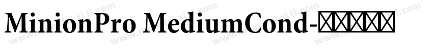MinionPro MediumCond字体转换